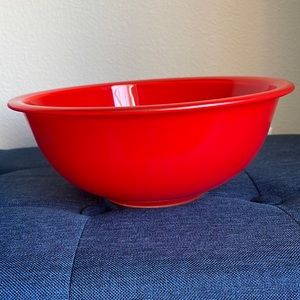 Vintage Pyrex Red Primary Color Clear Bottom 322 Nesting Mixing Bowl 1L